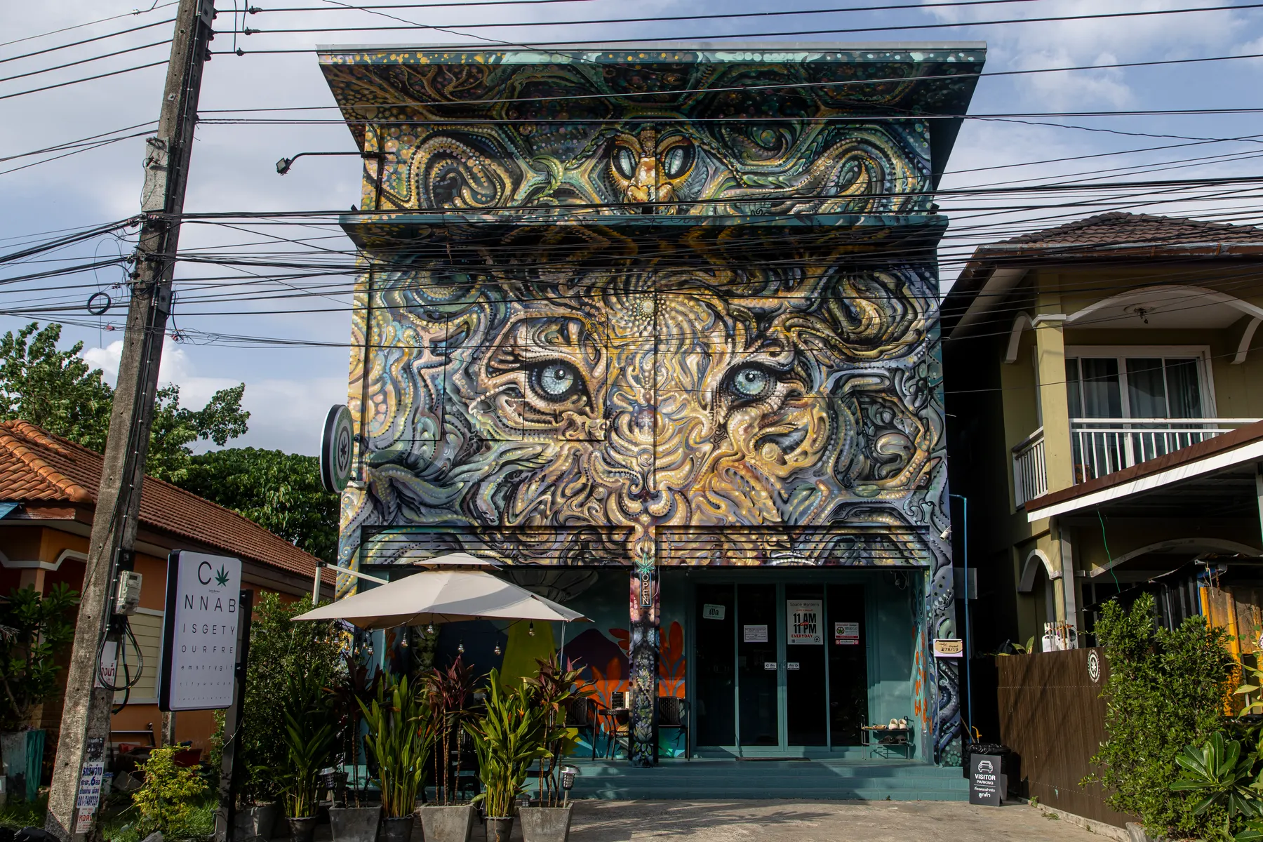 Space Gardens Bang Tao cannabis store exterior in Phuket