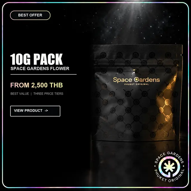 Space Gardens 10g flower pack offer in Phuket