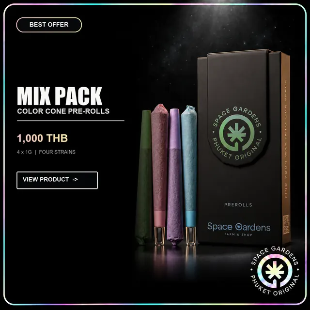 Space Gardens Mix Pack with four pre-roll strains