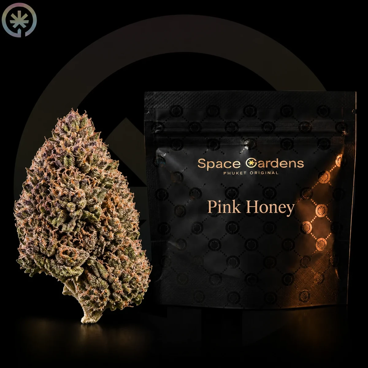 Упаковка каннабиса Pink Honey от Space Gardens